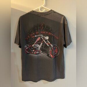 Vintage American chopper Black Widow Graphic T-Shirt - Gray